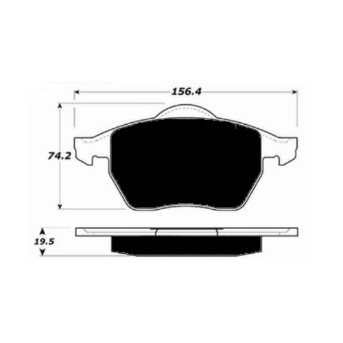 Porterfield AP555 R4-S Front Brake Pad, Audi A4 1.8 Turbo (B5) 1999-2001