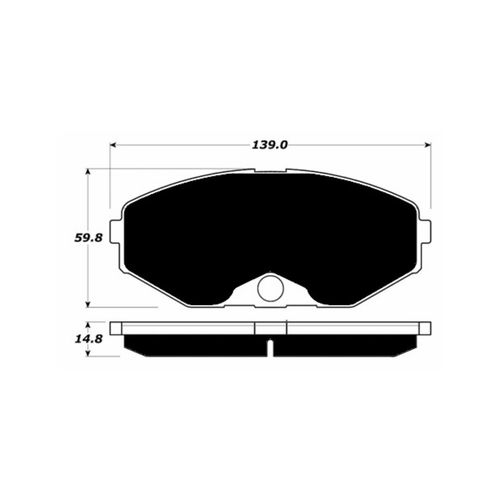 Porterfield AP587 R4-S Front Brake Pad, Infiniti J30 3.0 1993-1997