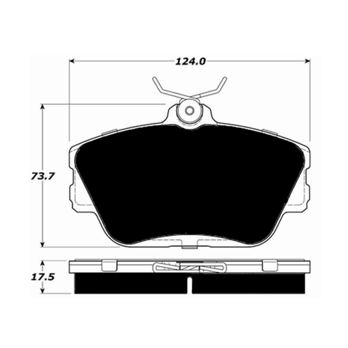 Porterfield AP598 R4-S Front Brake Pad, Ford Taurus 3.0 2001-2007