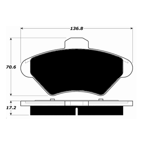 Porterfield AP600 R4-S Front Brake Pad, Ford Mustang 3.8 1994-1998