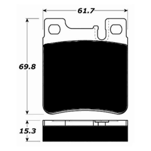 Porterfield AP603 R4-S Rear Brake Pad, Chrysler Crossfire 3.2 SRT6 2005-2006