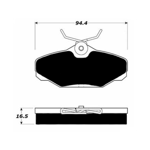 Porterfield AP610 R4-S Rear Brake Pad, Ford Taurus 3.0 1994-2000