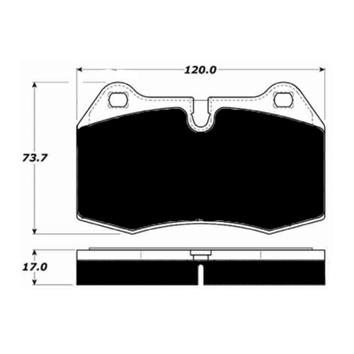 Porterfield AP639 R4-S Front Brake Pad, BMW M5 3.8 (E34) 1994-1999