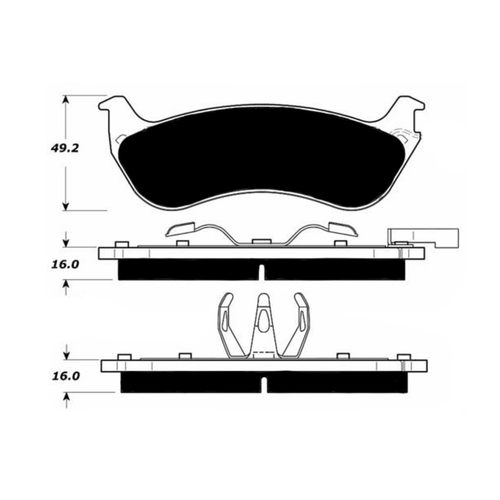 Porterfield AP674 R4-S Rear Brake Pad, Ford Crown Victoria 4.6 (ABS) (Steel PisTons) 1995-1997