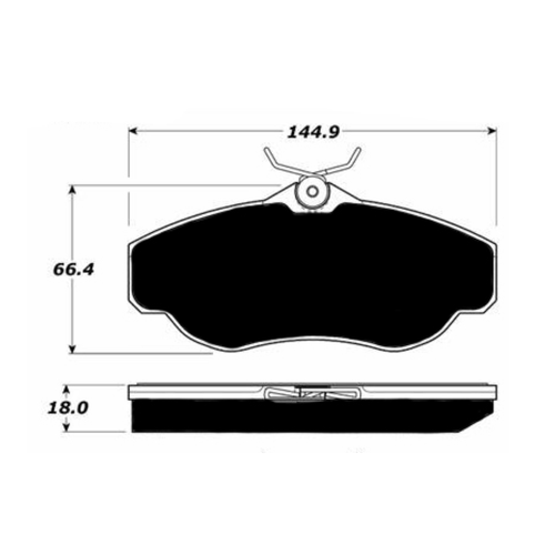 Porterfield AP676 R4-S Front Brake Pad, Land Rover Discovery (Series 2) 4.0 1999-2003