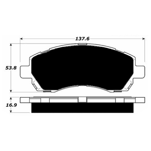 Porterfield AP722 R4-S Front Brake Pad, Subaru Impreza 1.8 1997-1998