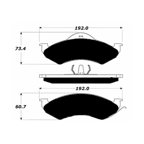 Porterfield AP746 R4-S Front Brake Pad, Dodge Dakota 2WD 2.5 1999