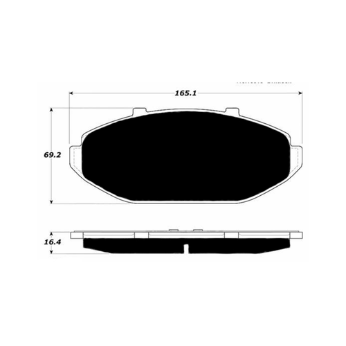 Porterfield AP748 R4-S Front Brake Pad, Ford Crown Victoria 4.6 (Phenolic Pistons) 1998-2002