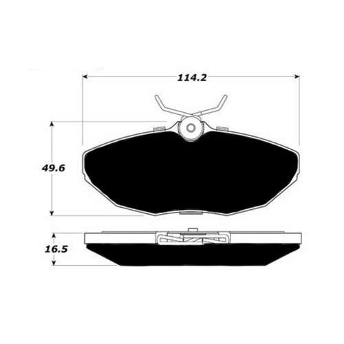 Porterfield AP806 R4-S Rear Brake Pad, Ford Thunderbird 3.9 2001-2005