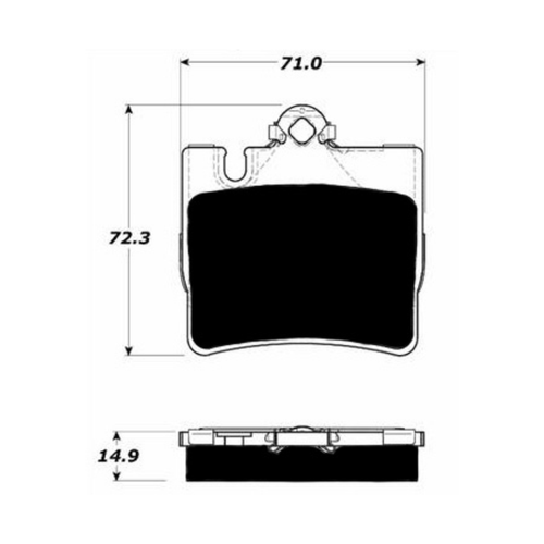 Porterfield AP848 R4-S Rear Brake Pad, Mercedes-Benz CL55 AMG 5.5 2001-2002