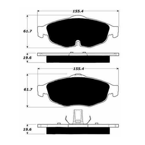 Porterfield AP869 R4-S Front Brake Pad, Chrysler Sebring Sedan 2.4 2001-2006