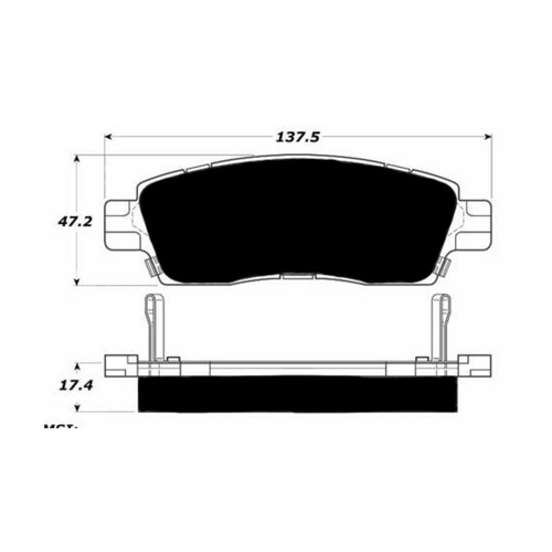 Porterfield AP883 R4-S Rear Brake Pad, Chevrolet SSR 5.3 2003-2005