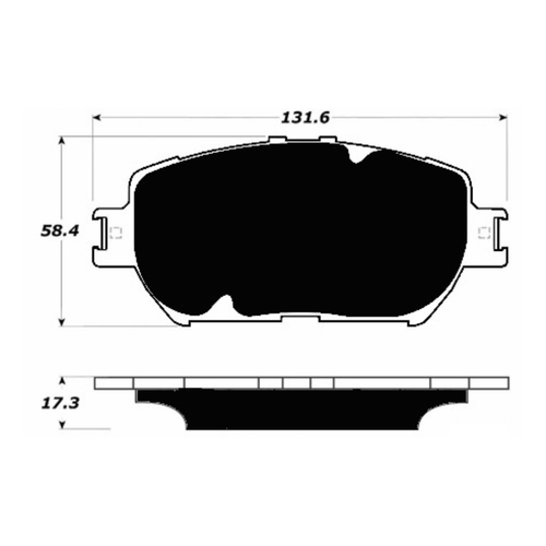 Porterfield AP908 R4-S Front Brake Pad, Lexus GS300 3.0 2006-2007