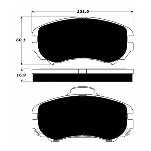Porterfield AP924 R4-S Front Brake Pad, Hyundai Elantra 2.0 2007-2008