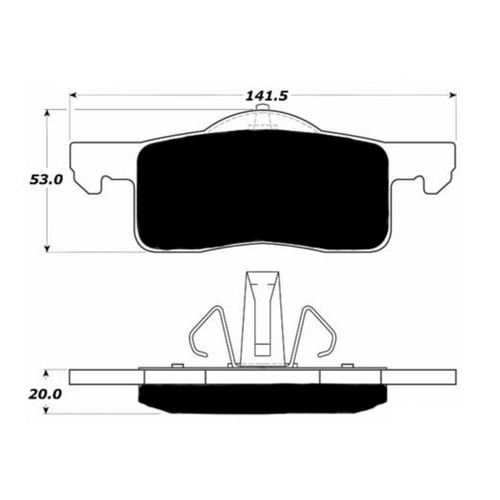 Porterfield AP935 R4-S Rear Brake Pad, Ford Expedition 4.6 2WD 2002-2006