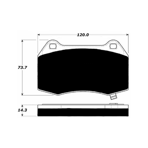 Porterfield AP960 R4-S Front Brake Pad, Infiniti G35 3.5 (Manual) (Brembo) 2003-2004