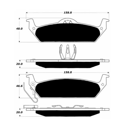 Porterfield AP963 R4-S Rear Brake Pad, Dodge Dakota 2WD 3.9 2003-2004