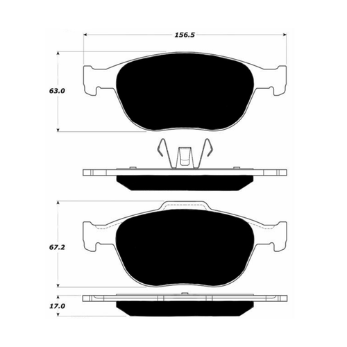 Porterfield AP970 R4-S Front Brake Pad, Ford Focus SVT 2.0L 2002-2004