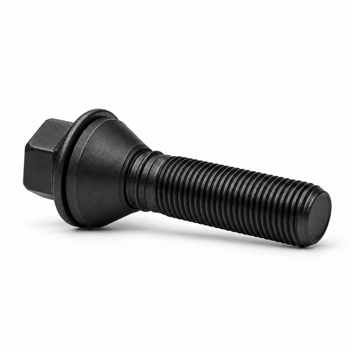 H&R 14253908SW 39mm Wheel Bolt, M14x1.25 Tapered Movable Seat Black