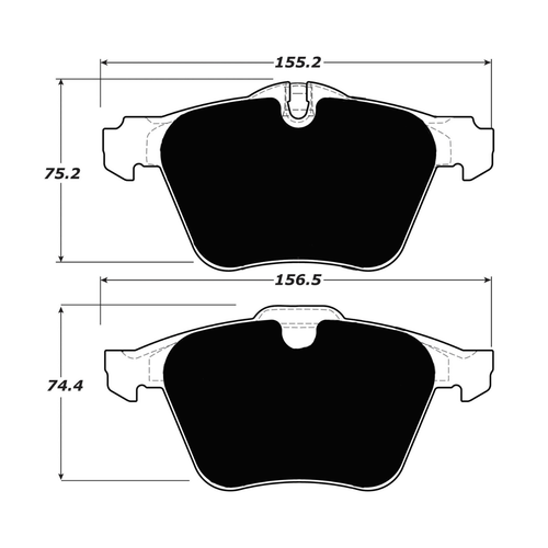 Porterfield AP1240 R4-S Front Brake Pad, 316mm/336mm Rotor, Volvo S60/V60, S80, V70/XC70 AWD