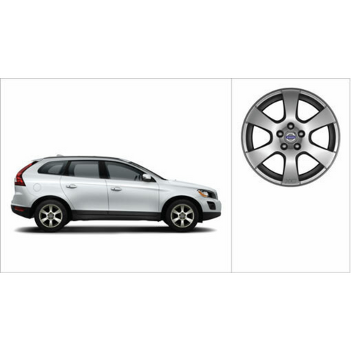 Volvo Genuine Wheels 31200895 17x7.5 Segin Wheel, Silver Stone