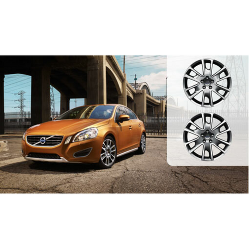 Volvo Genuine Wheels 31280101 18x8 Freja Wheel, Diamond Cut/Dark Grey Matte