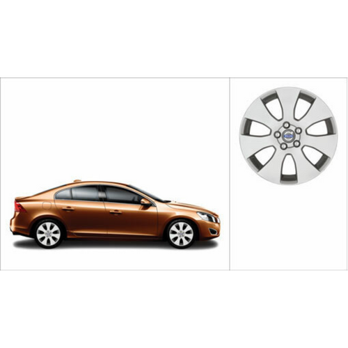 Volvo Genuine Wheels 30756597 17x7 Spartes Wheel, Silver Stone