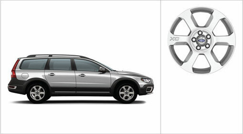 Volvo Genuine Wheels 30760066 17x7.5 Sargas Wheel, Bright Silver