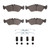 DFC 4000 HybriDynamic Rear Brake Pads and Hardware Kit, Dodge Sprinter 3500 2002-2006
