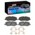 DFC 4000 HybriDynamic Front Brake Pads and Hardware Kit, Land Rover Range Rover Sport 2005-2009