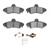 DFC 95-04 Ford Contour Rear 4000 HybriDynamic Brake Pads and Hardware Kit