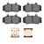 DFC 82-92 Volvo 740/745/760 Series/780 Front 4000 HybriDynamic Brake Pads and Hardware Kit