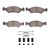 DFC 81-89 Chrysler LeBaron Front 4000 HybriDynamic Brake Pads and Hardware Kit