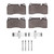 DFC 4000 HybriDynamic Front Brake Pads and Hardware Kit, Land Rover Range Rover Sport 2006-2009