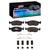DFC 4000 HybriDynamic Front Brake Pads and Hardware Kit, Fiat 500 (USA/Canada) 2012-2019