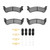 DFC 5000 Advanced Semi-Metallic Rear Brake Pads and Hardware Kit, Jeep Grand Cherokee 1993-1994