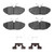 DFC 5000 Advanced Low-Metallic Rear Brake Pads and Hardware Kit, Jaguar S-Type 2003-2005