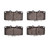 DFC 5000 Advanced Semi-Metallic Front Brake Pads, Nissan 300ZX 1989-1996