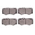 DFC 5000 Advanced Low-Metallic Front Brake Pads, Mercedes-Benz G500 (USA/Canada) 2002-2018