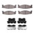 DFC 5000 Advanced Semi-Metallic Front Brake Pads and Hardware Kit, Ford E-150 1994-2003