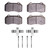 DFC 16-25 Mazda MX-5 Miata Front 5000 Advanced Low Metallic Brake Pads and Hardware Kit