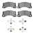 DFC 09-24 Bentley Flying Spur Front 5000 Advanced Low Metallic Brake Pads and Hardware Kit