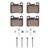 DFC 5000 Advanced Low-Metallic Rear Brake Pads and Hardware Kit, Mercedes-Benz C280 1986-1995