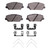 DFC 4000 HybriDynamic Front Brake Pads and Hardware Kit, Kia Cadenza 2017-2020