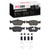 DFC 5000 Advanced Low-Metallic Front Brake Pads and Hardware Kit, Volvo 850/V70 1993-2000