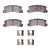 DFC 87-96 Toyota Camry Rear 4000 HybriDynamic Brake Pads and Hardware Kit