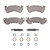 DFC 5000 Advanced Semi-Metallic Front Brake Pads and Hardware Kit, Buick Roadmaster 1990-1996