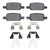 DFC 21-22 Chevrolet Colorado Rear 5000 Advanced Ceramic Brake Pads and Hardware Kit