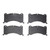 DFC 5000 Advanced Low-Metallic Front Brake Pads, Audi e-TRON Quattro 2019-2024