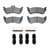 DFC 5000 Advanced Low-Metallic Rear Brake Pads and Hardware Kit, Mercedes-Benz ML430 1998-2005